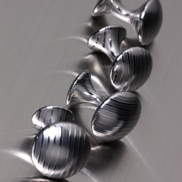 Suwada Damascus steel cufflinks - round version