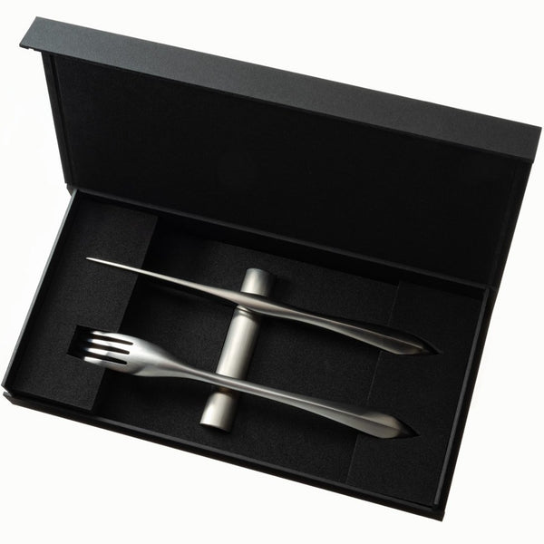 Steak Fork & Knife - Satin Finish Suwada London