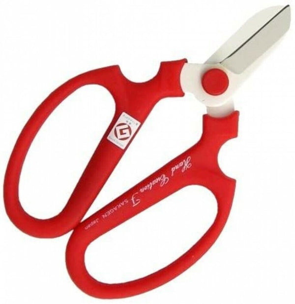 Flower Scissors F-170 - Left Handed (Red) Suwada London