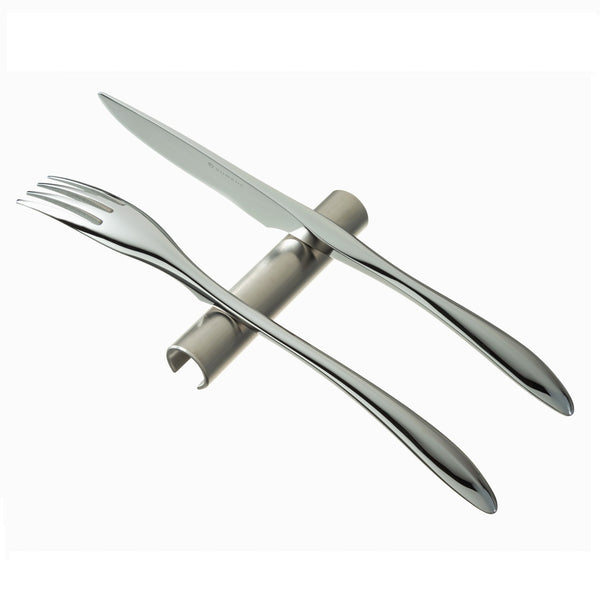 Steak Fork & Knife - Mirror Polished Suwada London