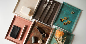 Copperware items for modern interior design