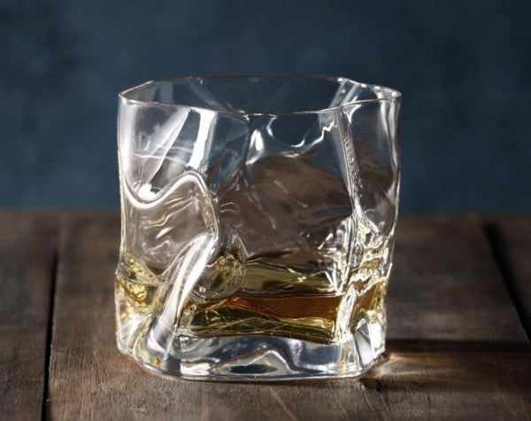 Japanese Handmade Whiskey Glass for gift, that looks like it is wrinkled