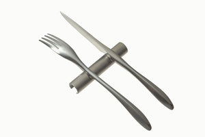 Steak Fork & Knife - Satin Finish Suwada London