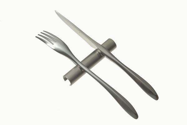 Steak Fork & Knife - Satin Finish Suwada London