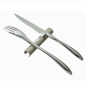 Steak Fork & Knife - Mirror Polished Suwada London